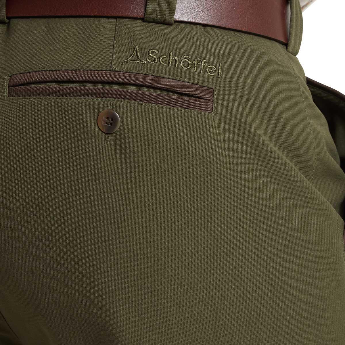 Hunter Green Schoffel Mens Ptarmigan Plus Twos Pocket Detail