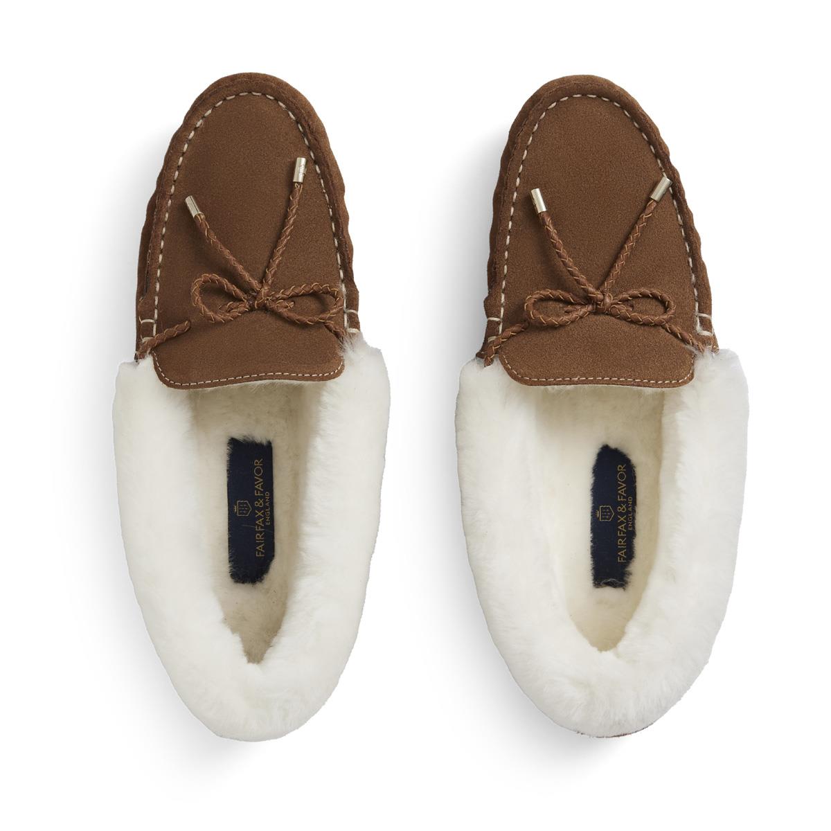 Fairfax & Favor Womens Henley Shearling Lined Slipper