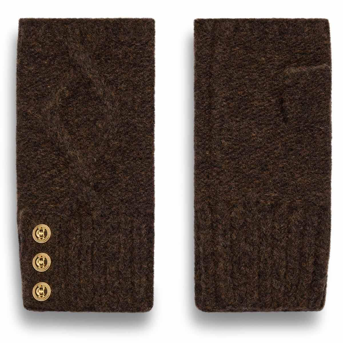Chocolate Holland Cooper Womens Sloane Fingerless Gloves