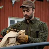 Willow Green Check Harkila Mens Kaldfjord Corduroy Check Shirt Lifestyle