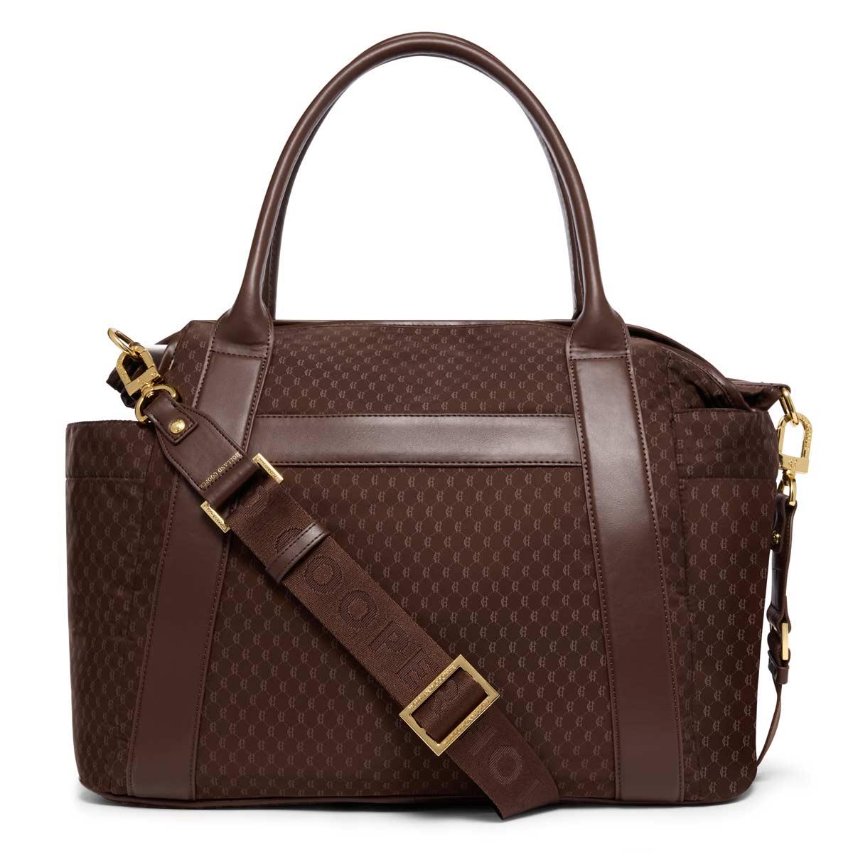 Chocolate Monogram Holland Cooper Womens Cheltenham Tote Bag Back View