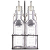 Kilner Set of 2 300ml Oil Bottles and Metal Rack
