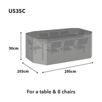 Bosmere Ultimate Protector Rectangular Patio Set  size