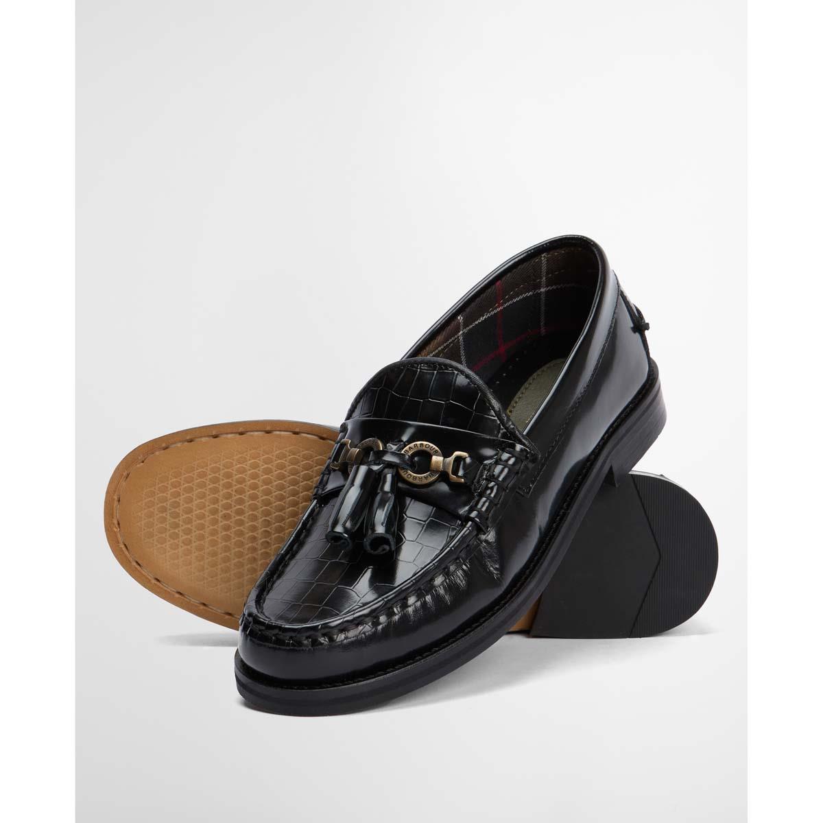 Black Barbour Womens Jen Loafer Sole