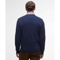 Navy Barbour Mens Kelson V-Neck Knitted Sweater Back