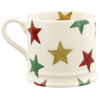 Emma Bridgewater Christmas Red Green and Gold Stars Small Mug