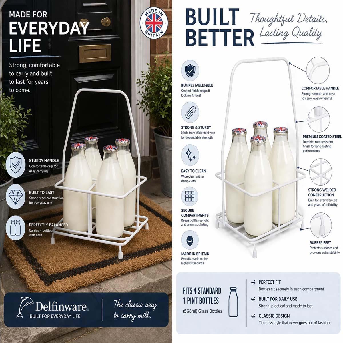Delfinware Milk Bottle Holder