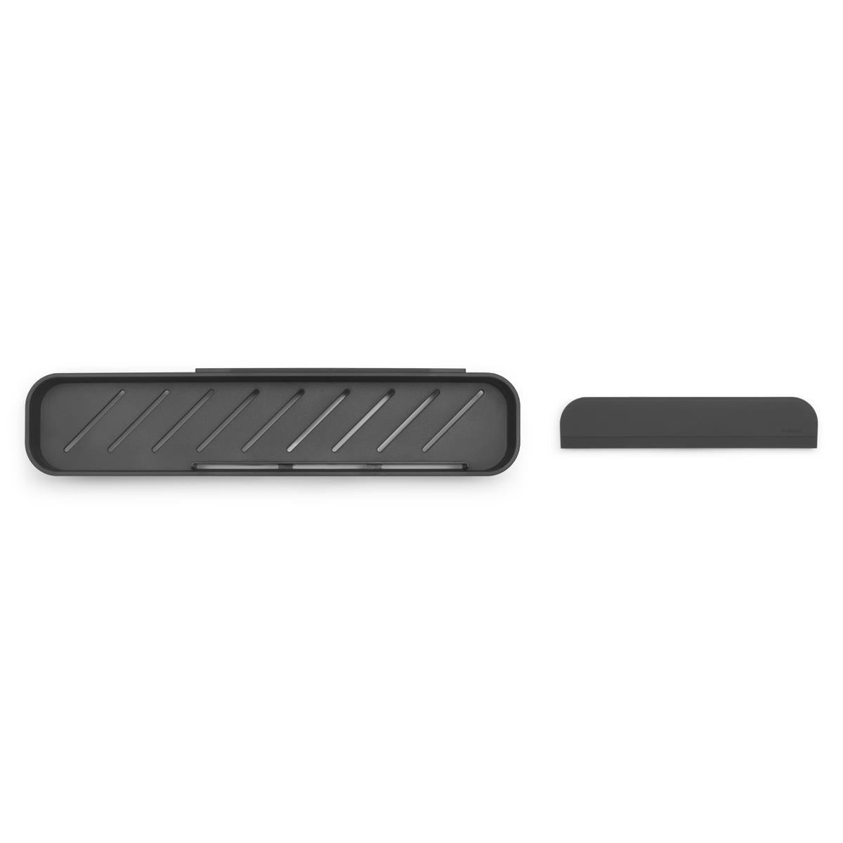 Dark Grey Brabantia MindSet Shower Shelf with Squeegee