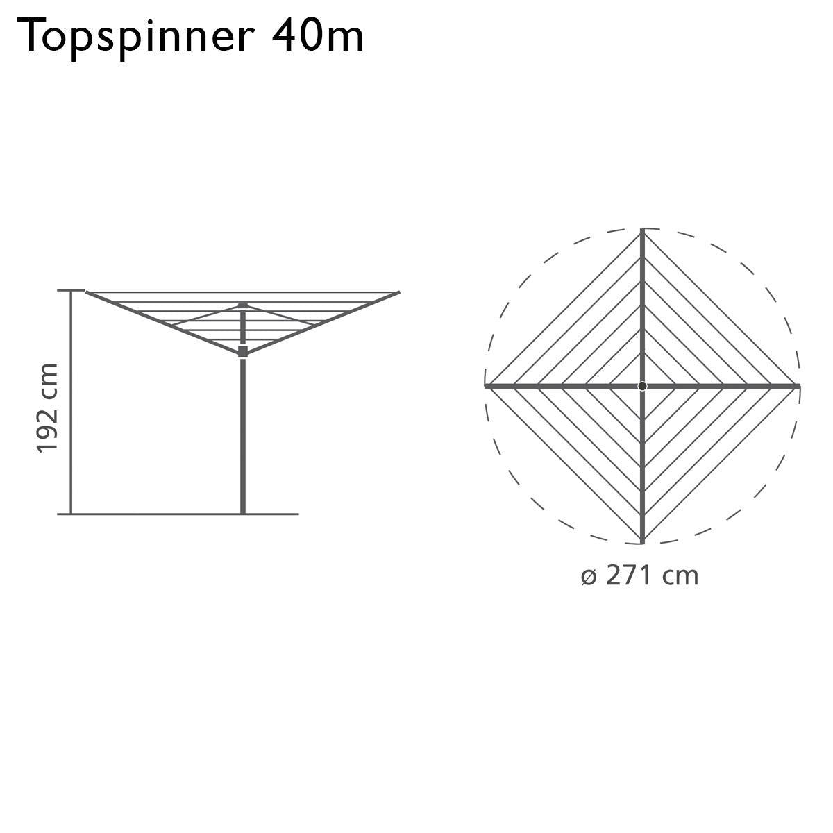 Brabantia Rotary Topspinner 40m
