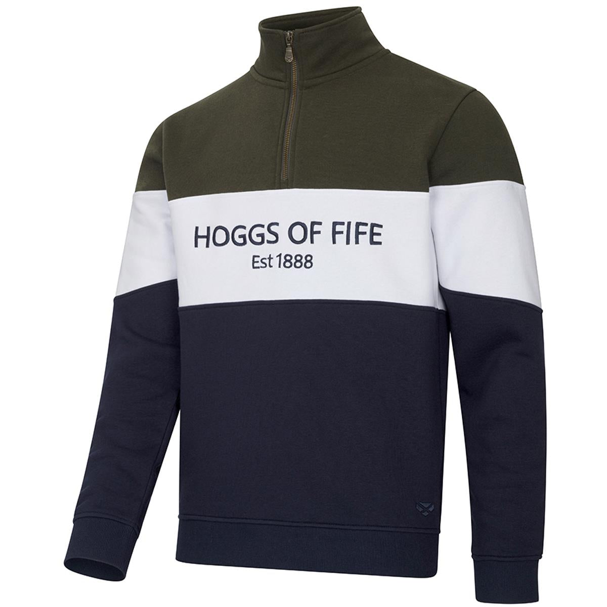 Forest/Navy Hoggs Of Fife Dumfries 1888 Gents 1/4 Zip Sweatshirt