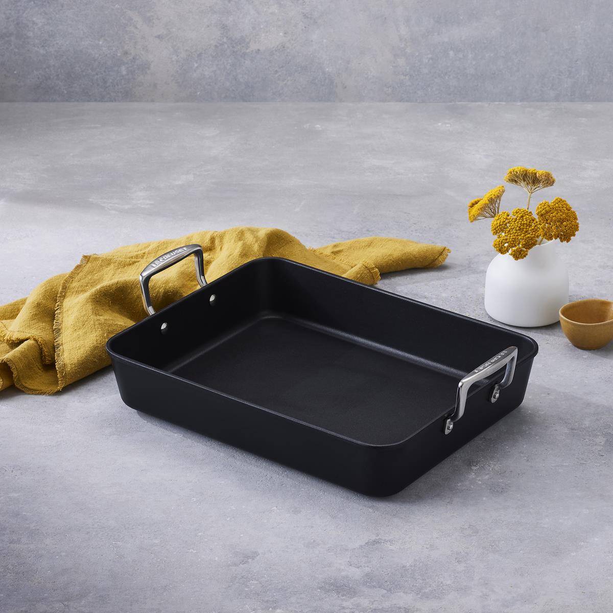 Le Creuset Toughened Non-Stick 35cm Rectangular Roaster Lifestyle