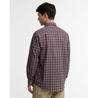 Dark Bordeaux Barbour Mens Dishford Thermo Weave Regular Fit BACK