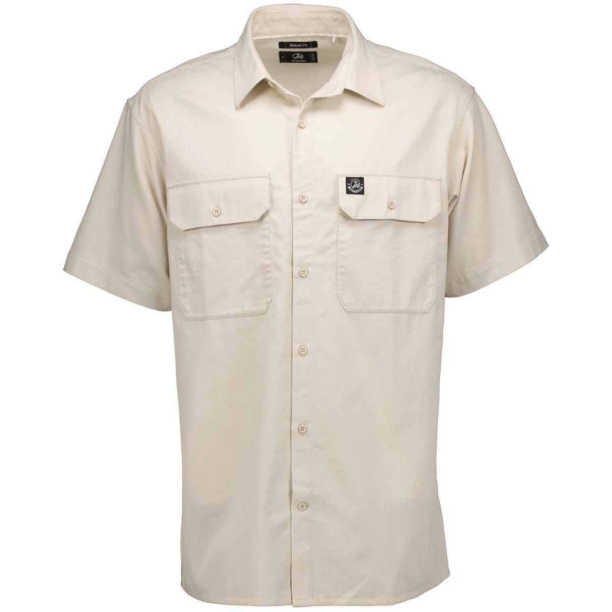 Light Taupe Swanndri Mens Fundamentals S/S Work Shirt