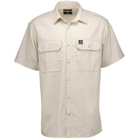 Light Taupe Swanndri Mens Fundamentals S/S Work Shirt