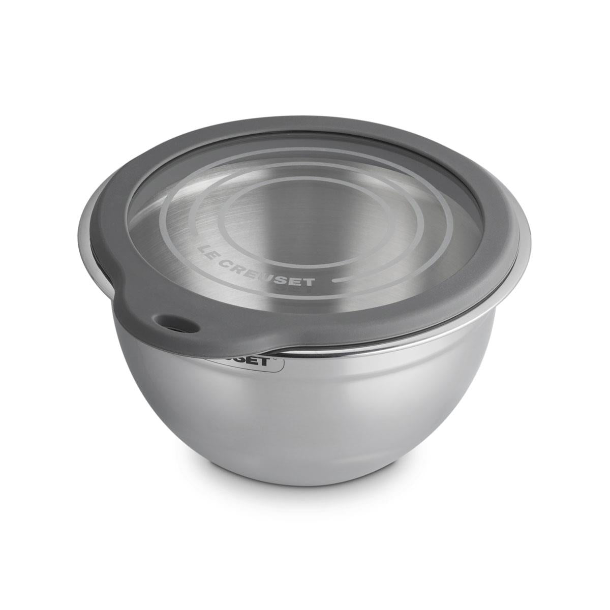 Le Creuset Stainless Steel Mixing Bowl With Glass Lid