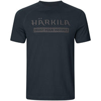 Dark Navy Harkila Mens Logo T-Shirt
