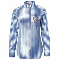 Navy Stripe Holland Cooper Womens Classic Button Down Shirt