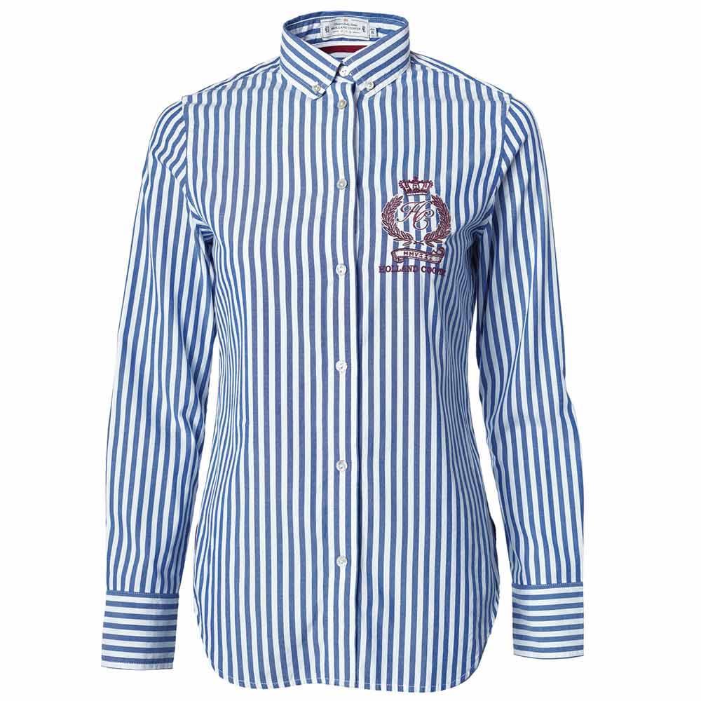 Navy Stripe Holland Cooper Womens Classic Button Down Shirt