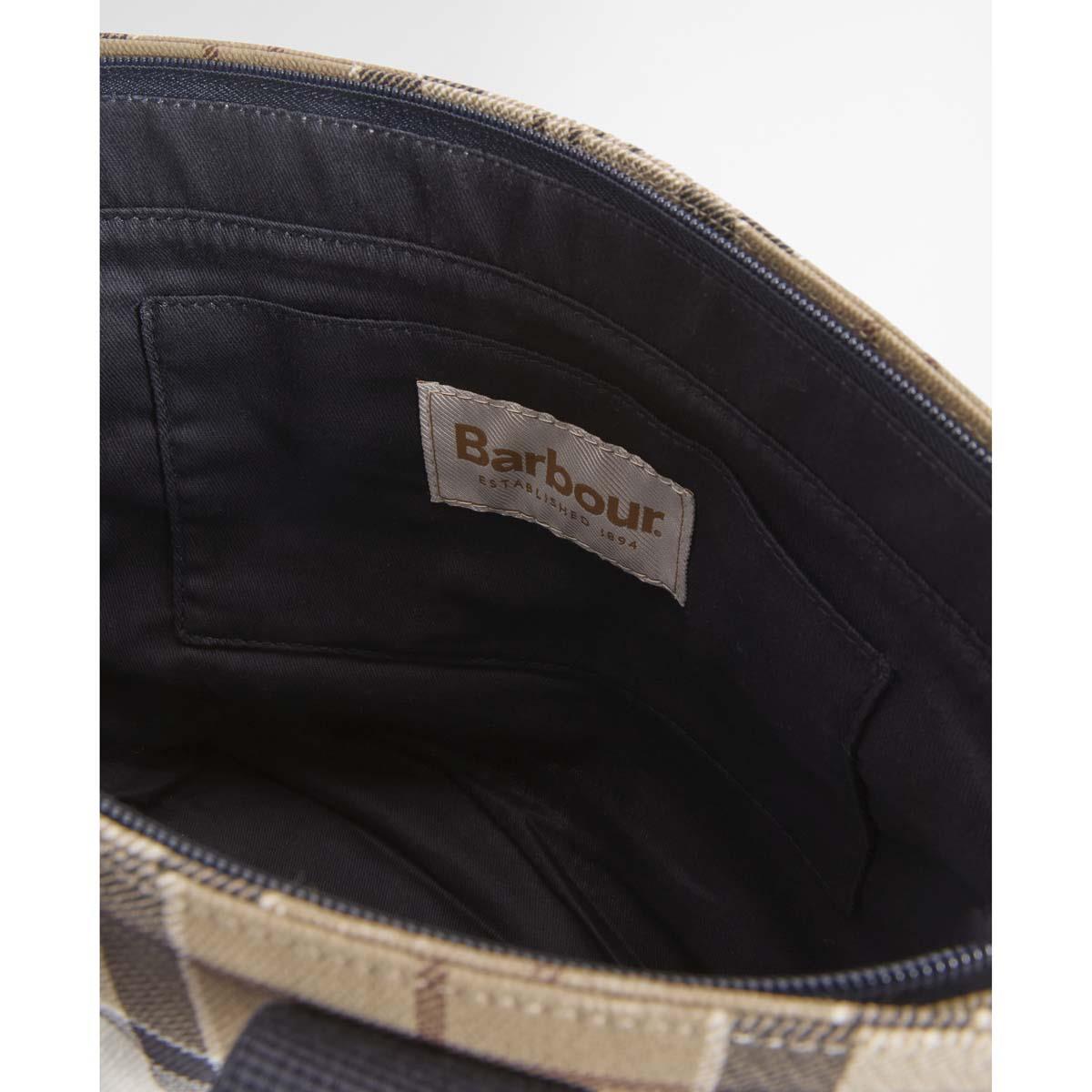 Rosewood Tartan Barbour Maisy Tartan Tote Bag inside