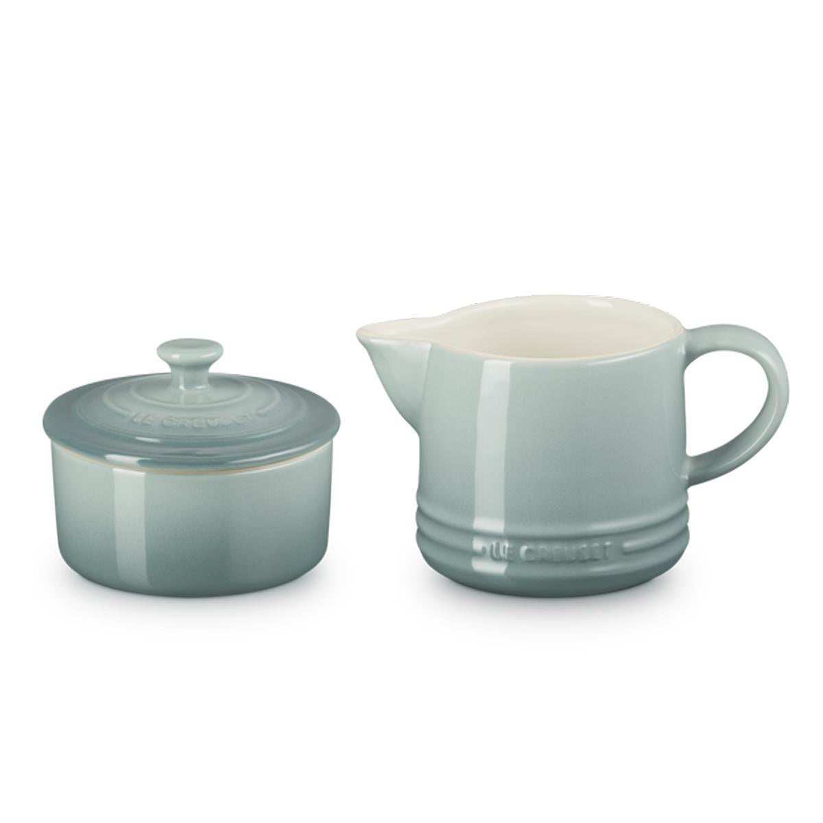 Le Creuset Stoneware Milk & 250ml Sugar Set sea salt
