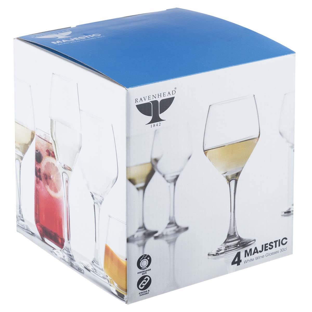 Ravenhead Majestic Set of 4 White Wine Glasses BOX