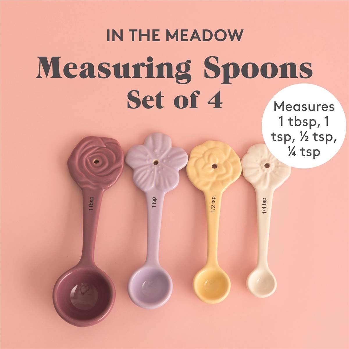 Mason Cash In The Meadow Set of 4 Measuring Spoons INFO