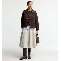 RUSTIC Barbour Womens Icons Tartan Collar Cropped ON MODEL