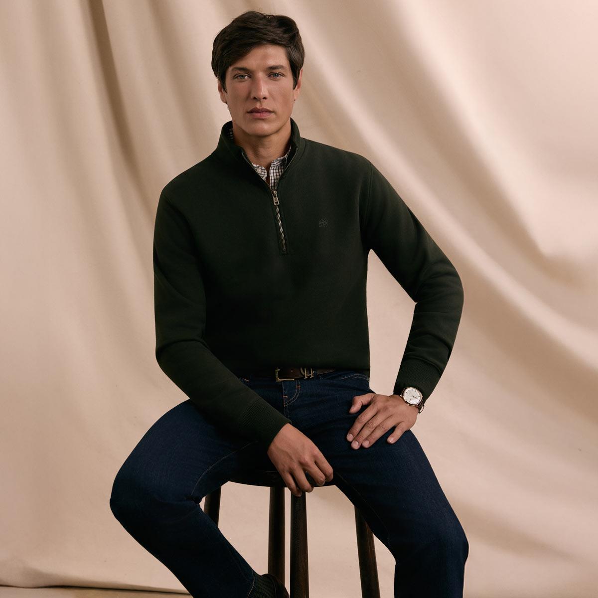 Racing Green Holland Cooper Mens Quarter Zip Sweat Lifestyle
