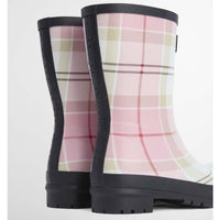 Cherry Blossom Tartan Barbour Womens Banbury Wellington Boots back