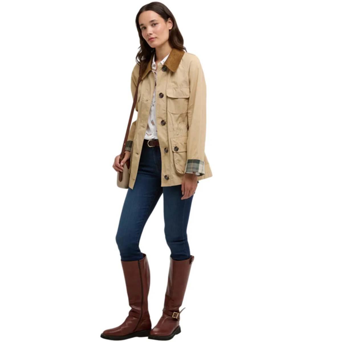 Safari/Ancient Barbour Womens Croton Casual Jacket on model