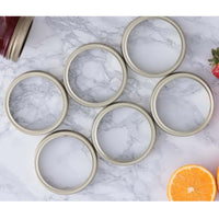 Kilner Set of 6 Wide Mouth Preserve Jar Screw Bands ls