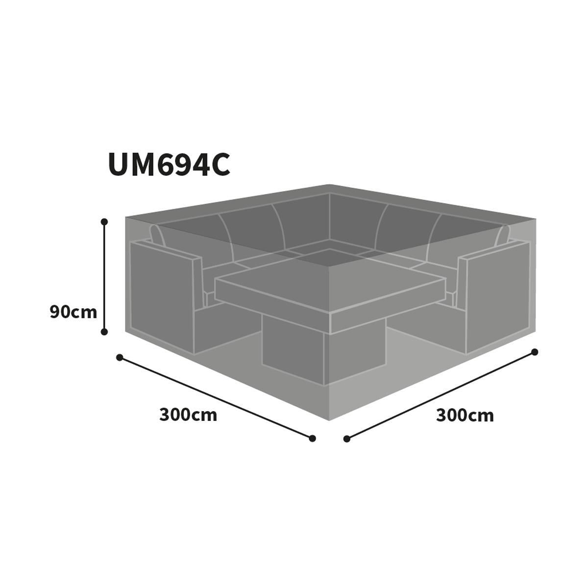 Bosmere Ultimate Protector Square Corner Sofa & Dining Set Cover Large Charcoal UM694C