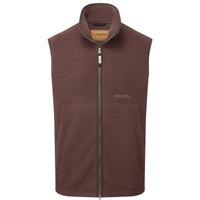 Mahogany Schoffel Mens Oakham Retro Fleece Gilet
