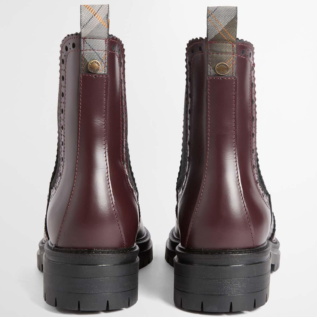 CHERRY Barbour Womens Fawne Chelsea Boot BACK