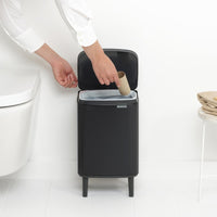 Matt Black Brabantia Bo Waste Bin Hi 7 Litre Lifestyle