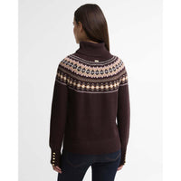 Seal Brown Barbour Womens Darwen Knitted Jumper BACK2