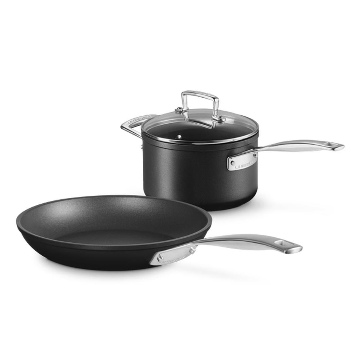 Le Creuset Toughened Non-Stick 2-Piece 24cm Non-Stick Frying Pan and 18cm Saucepan Set