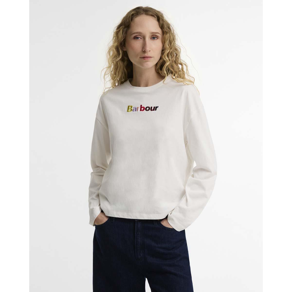 CLOUD Barbour Womens Amesbury Long Sleeve T-Shirt FRONT