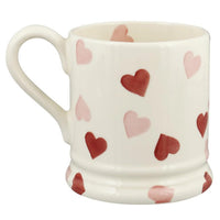 Emma Bridgewater Pink Hearts Half Pint Mug Side View