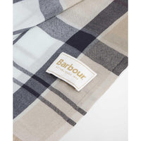 Rosewood Tartan Barbour Womens Verona Pashmina Scarf Badge