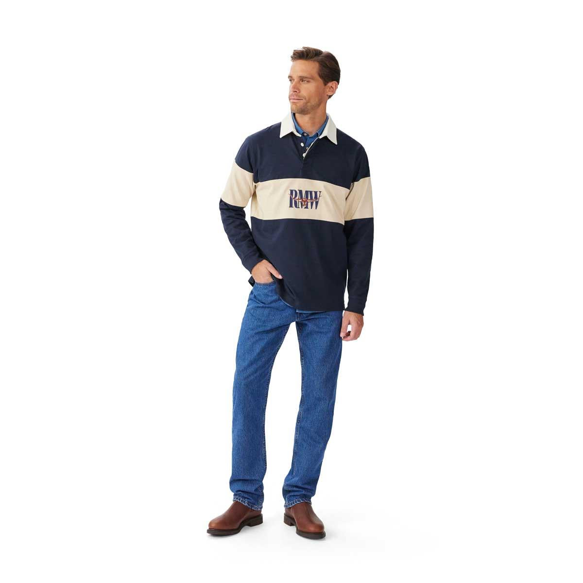 R.M. Williams Mens Heritage Rugby Top