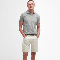 Rainy Day Barbour Mens Tickhill Polo Shirt On Model