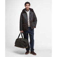 Sage/Classic Barbour Field Wax Holdall On Model