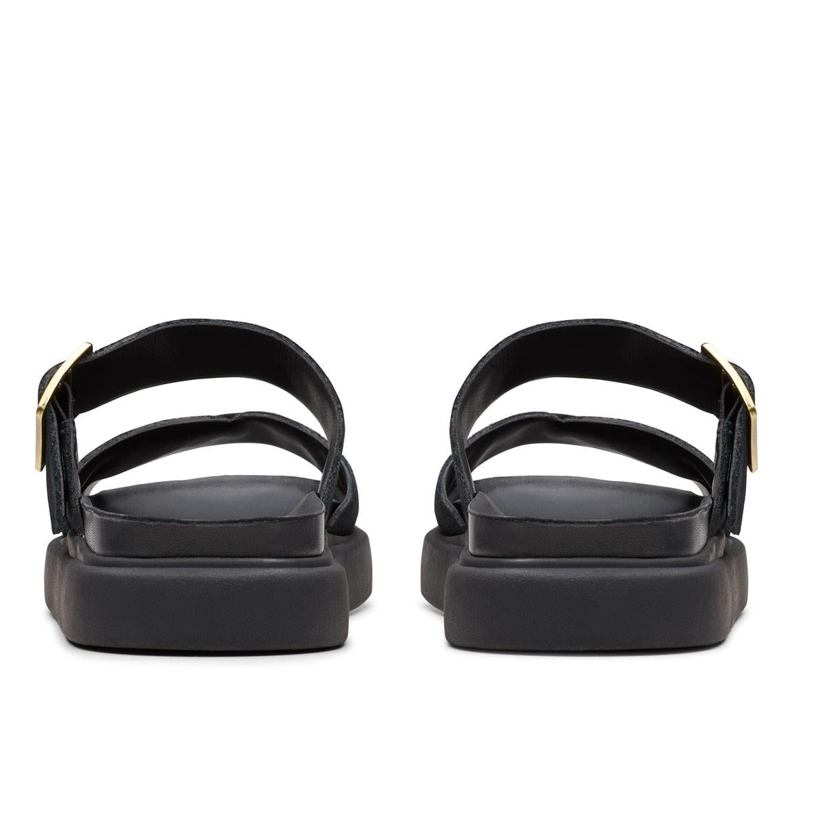 Black Suede Clarks Womens Aristella Mule Sandal