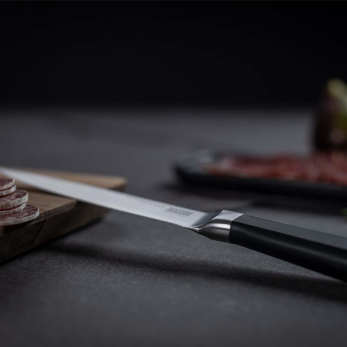 Kuhn Rikon Culinary Forged Utility Knife Lifestyle Side View