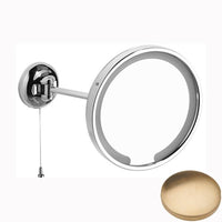 Brushed Gold Unlacquered Samuel Heath Novis Single Arm LED Illuminated Magnifying Pivotal Mirror N509-3