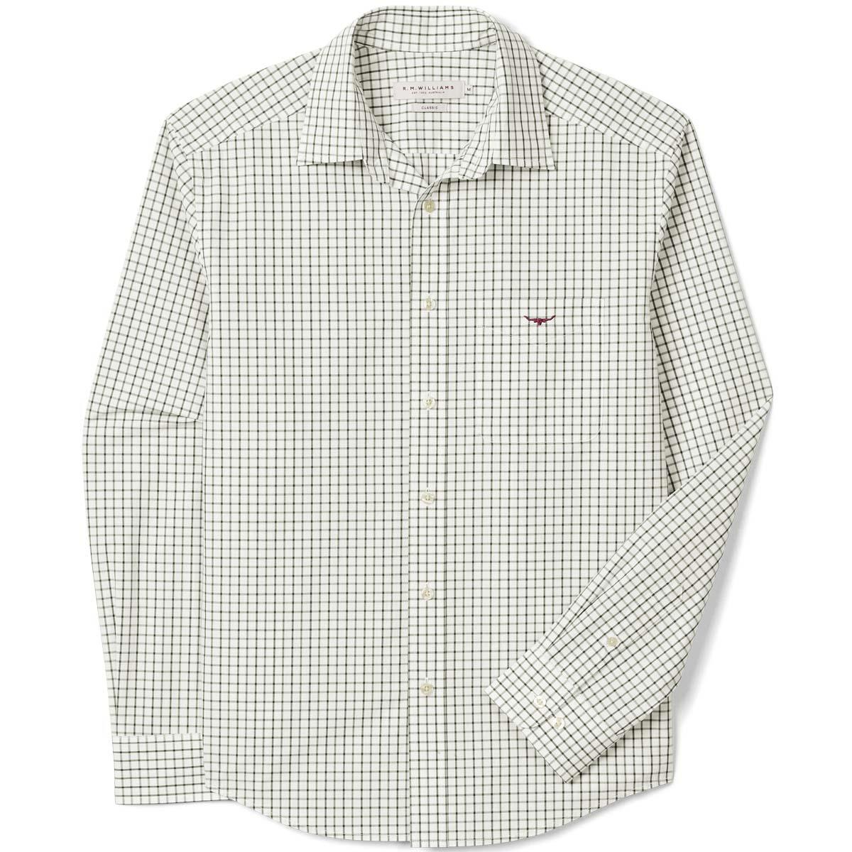 R.M. Williams Mens Newland Poplin Check Shirt