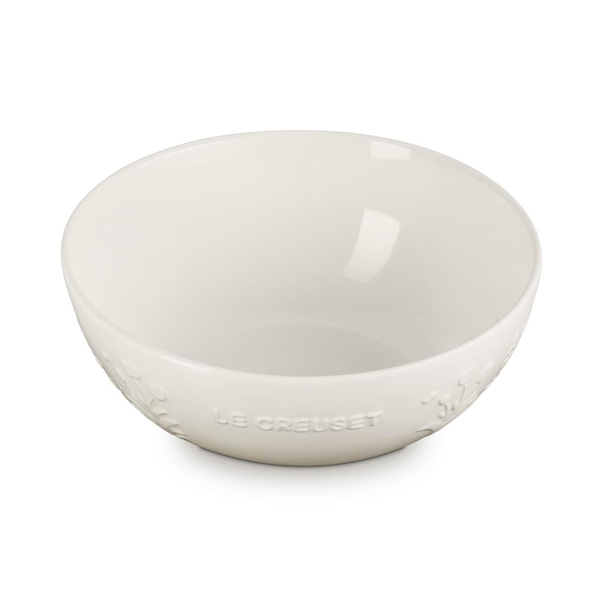 Le Creuset Stoneware Serving Bowl La Jardin Collection meringue