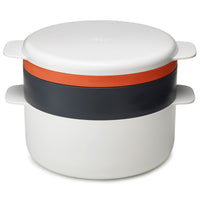 Stone/Orange Joseph Joseph M-Cuisine 4-piece stack microwave cooking sete cooki