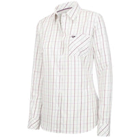 Purple/Mineral Blue Hoggs Of Fife Womens Aberlady Tattersall Shirt